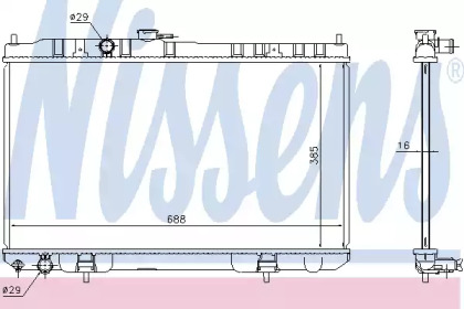 Радіатор системи охолодження Nissens 68751