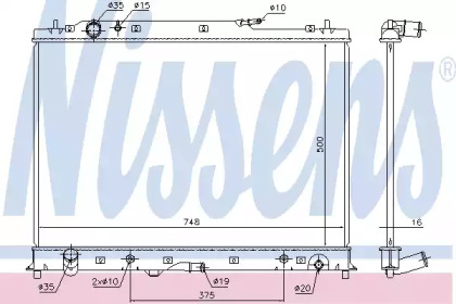 Радіатор системи охолодження Nissens 68525
