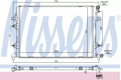 Радиатор системы охлаждения Nissens 65340