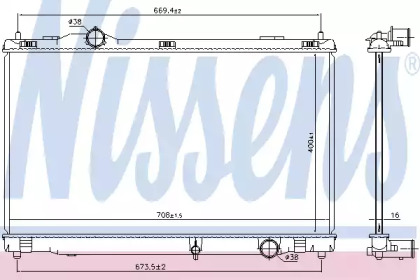 Радиатор системы охлаждения Nissens 646856