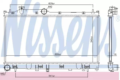 Радиатор системы охлаждения Nissens 67744