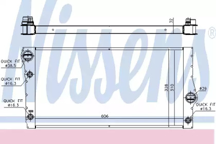 Радіатор системи охолодження Nissens 60775