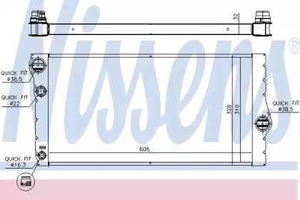 Радіатор системи охолодження Nissens 60769