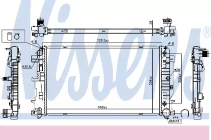 Радіатор системи охолодження Nissens 627062