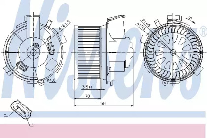 Вентилятор салона Nissens 87021