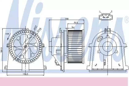 Вентилятор салону Nissens 87022
