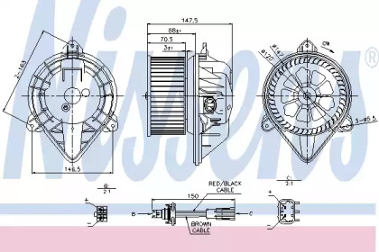 Вентилятор обігріву салона Nissens 87024