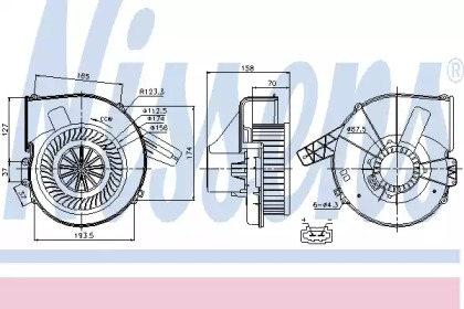 Вентилятор салону Nissens 87028