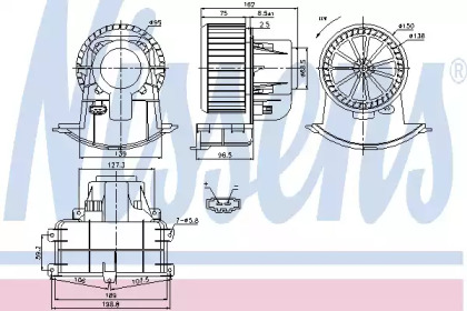 Вентилятор салона Nissens 87033