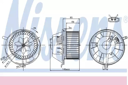 Вентилятор салону Nissens 87034