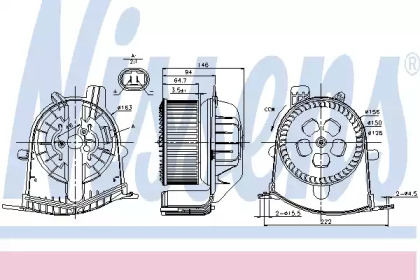 Вентилятор салона Nissens 87038