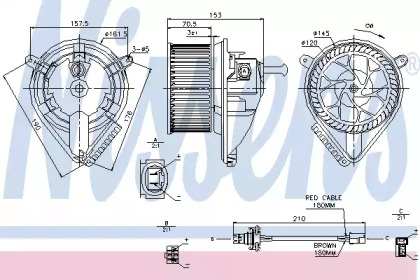 Вентилятор салону Nissens 87039