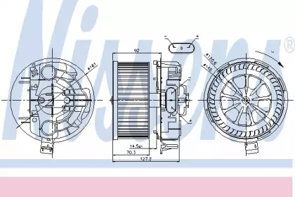 Вентилятор салону Nissens 87043