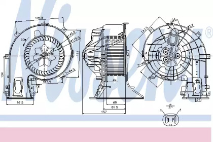 Вентилятор салону Nissens 87049