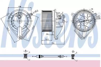 Вентилятор салона Nissens 87052