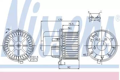 Вентилятор салону Nissens 87061