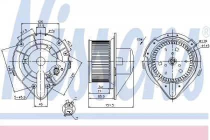 Вентилятор обігрівача Nissens 87066