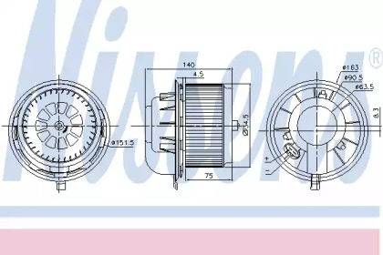 Вентилятор салону Nissens 87077