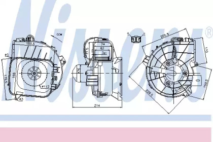 Вентилятор салона Nissens 87084