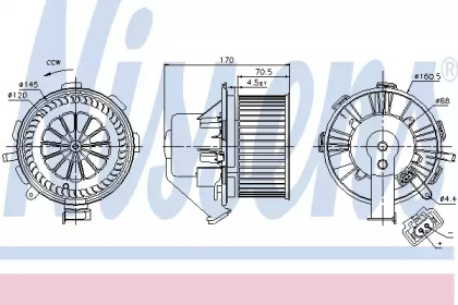 Вентилятор салону Nissens 87106