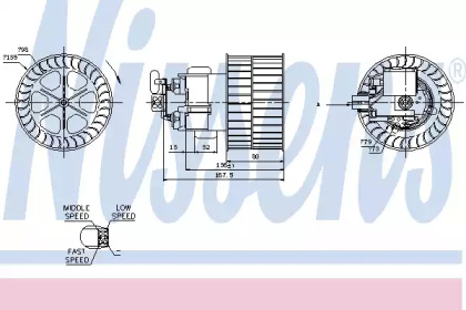 Вентилятор салона Nissens 87154