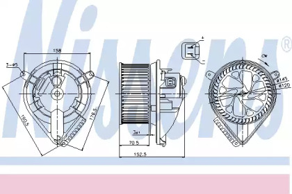 Вентилятор салона Nissens 87156