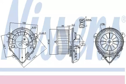 Вентилятор салона Nissens 87179