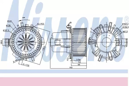 Вентилятор салону Nissens 87180
