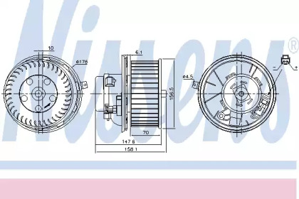 Вентилятор салону Nissens 87187