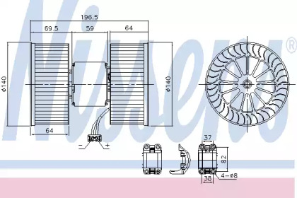 Вентилятор салона Nissens 87196