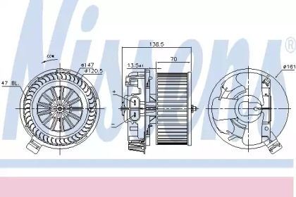 Вентилятор салона Nissens 87214