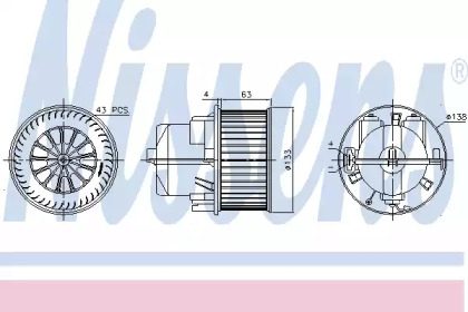 Вентилятор салона Nissens 87223