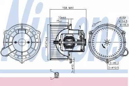 Вентилятор салона Nissens 87234