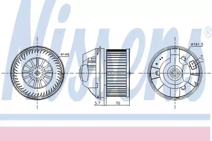 Вентилятор салону Nissens 87245