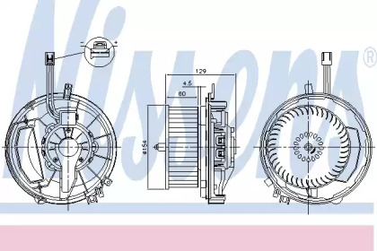 Вентилятор салона Nissens 87256