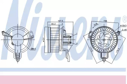 Вентилятор салона Nissens 87259