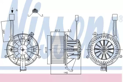 Вентилятор салона Nissens 87264