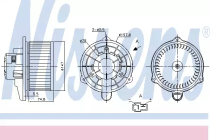 Вентилятор салона Nissens 87270