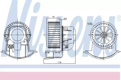 Вентилятор салона Nissens 87272