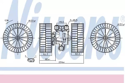 Вентилятор салону Nissens 87340