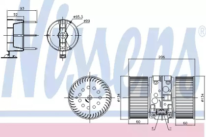 Вентилятор салону Nissens 87356