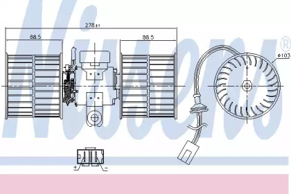 Вентилятор салона Nissens 87411
