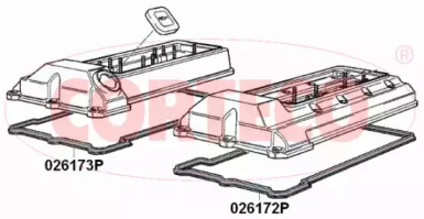 Прокладка кришки клапанів BMW 5 (E34)/7 (E32/E39)/8 (E31) 3.0-4.4i M60/M62 92-04 (R) CORTECO 026172P