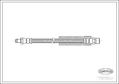 Шланг гальмівний (передній) BMW 3 (E30) 82-93/ 5 (E60/E61) 03-10 (303mm) CORTECO 19018507