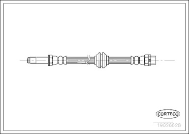 Шланг гальмівний (передній) BMW 3 (E46) 99- CORTECO 19026628