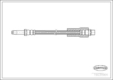 Шланг гальмівний (задній) BMW 5 (E39) 95-03 CORTECO 19031664