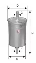 Фільтр паливний Volvo S40/S60/S80/V40/V70 1.6-2.9i 95-10/Mitsubishi Carisma 1.8 16V 97-06 Sofima S 1747 B