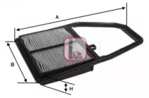 Фільтр повітряний Honda Civic VII 1.4i/1.6i 01-05 Sofima S 3228 A