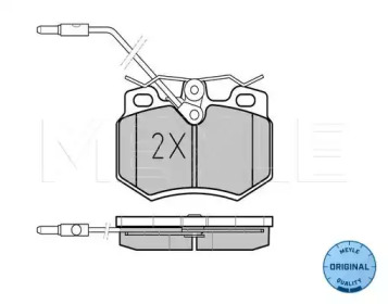 Колодки гальмівні (передні) Citroen AX/C15/C6/Visa/Peugeot 205 II/407 1.0-2.2D 84- MEYLE 025 210 8017/W