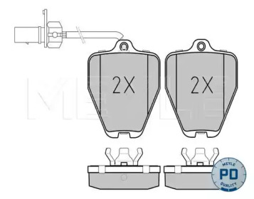 Колодки гальмівні (передні) Audi A8 94-00 MEYLE 025 214 5218/PD